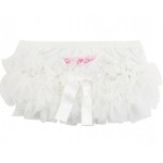 White Frilly Knit Bloomer RuffleButts 